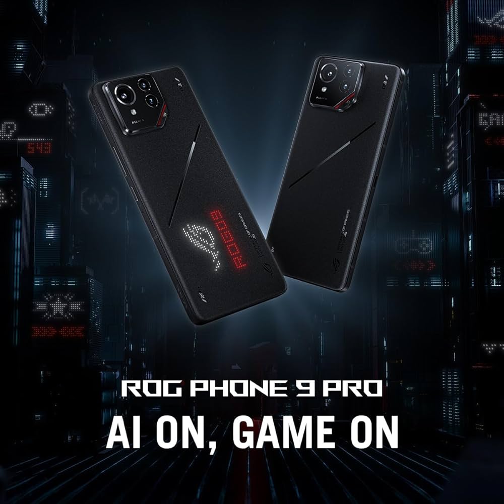 ASUS ROG Phone 9 Pro, officiële EU, Phantom Black, 16 GB RAM 512 GB geheugen, Snapdragon® 8 Elite, 6,78 inch 185 Hz AMOLED, Sony® Lytia 700: 50 MP camera