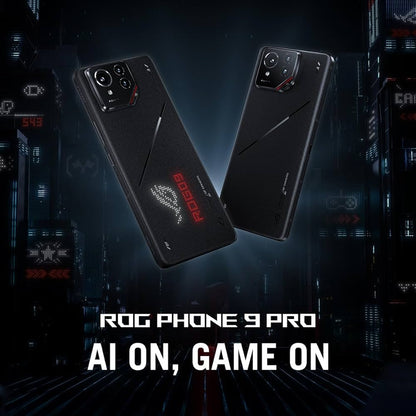ASUS ROG Phone 9 Pro, officiële EU, Phantom Black, 16 GB RAM 512 GB geheugen, Snapdragon® 8 Elite, 6,78 inch 185 Hz AMOLED, Sony® Lytia 700: 50 MP camera